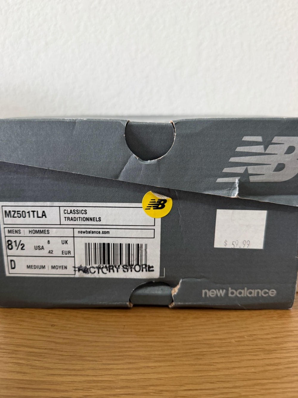 New Balance NB501 (MZ501TLA) Burgundy Suede with Gum Soles - Picture 8 of 8